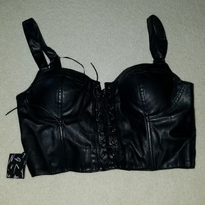 Nasty Gal Faux Leather Bustier